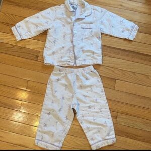 Charming Kids Pajama Set - White with Purple Details